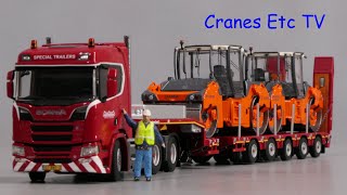 WSI Scania R + Nooteboom Manoovr 5-axle Trailer - Red Line by