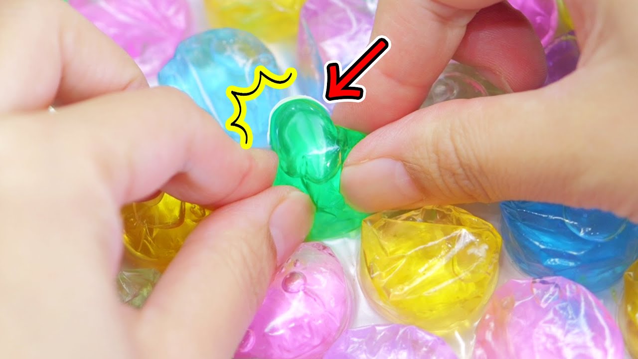 POPPING MINI SLIME PACKETS スライム潰しやってみたら、思ってたんと