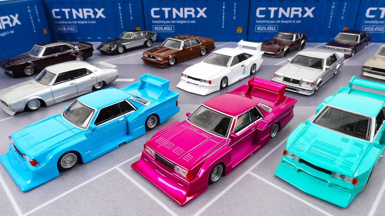 トミカサイズの旧車カスタムミニカー スカイライン、フェアレディZ