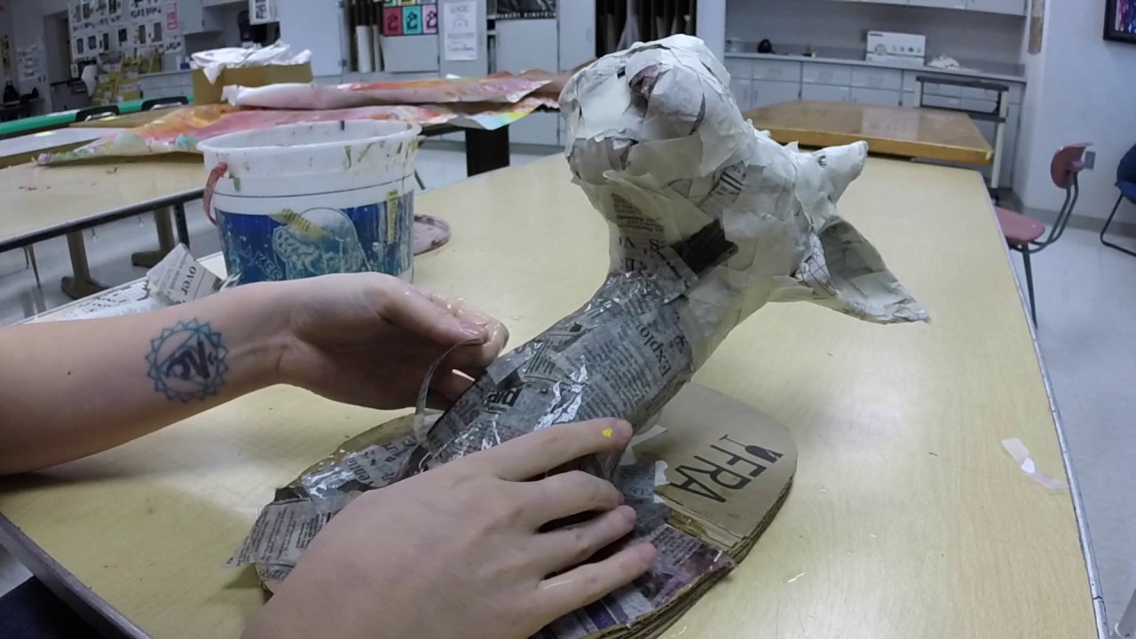 How to Make a Paper Mache Trophy Head, pt. 2 - YouTube