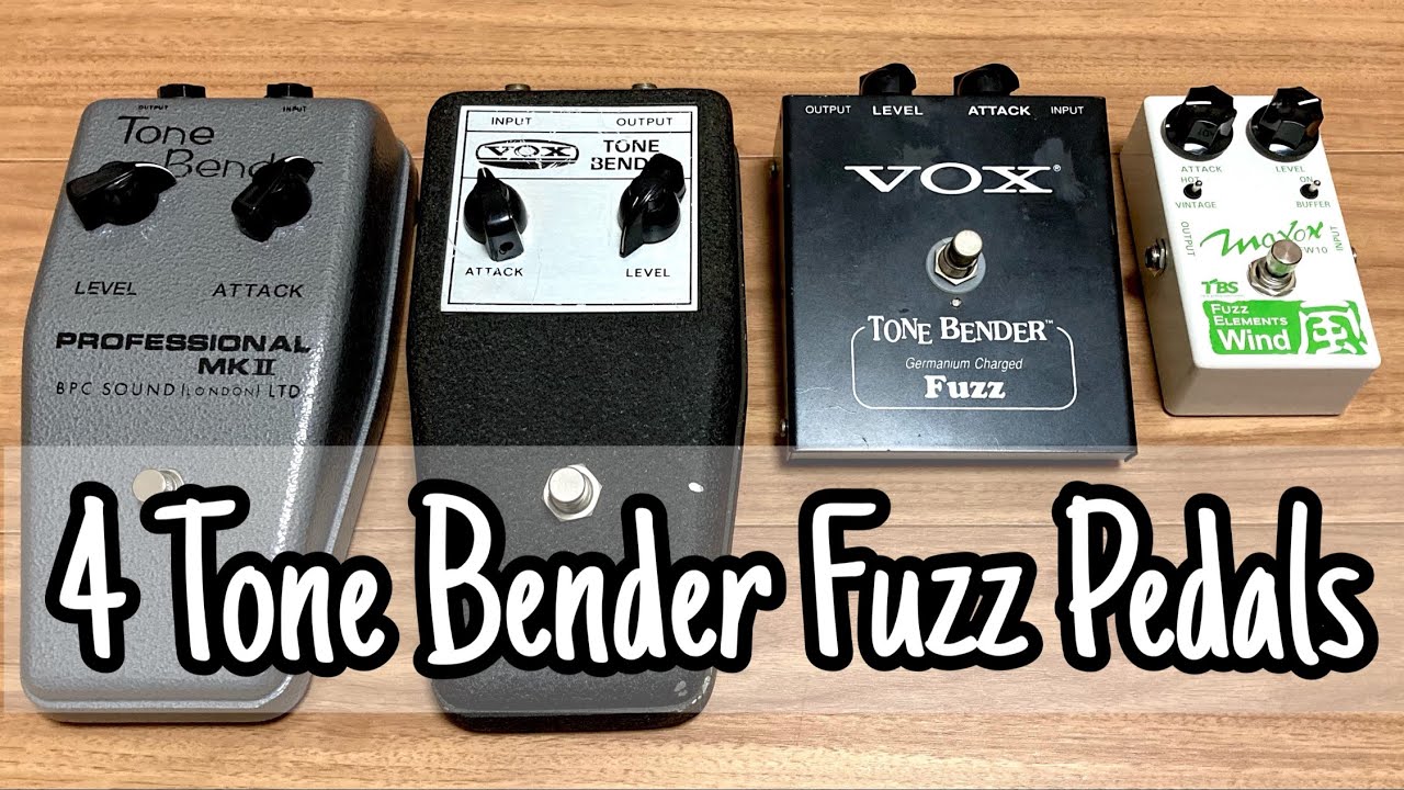 4 Tone Bender Fuzz Pedals demo (no talk) - YouTube