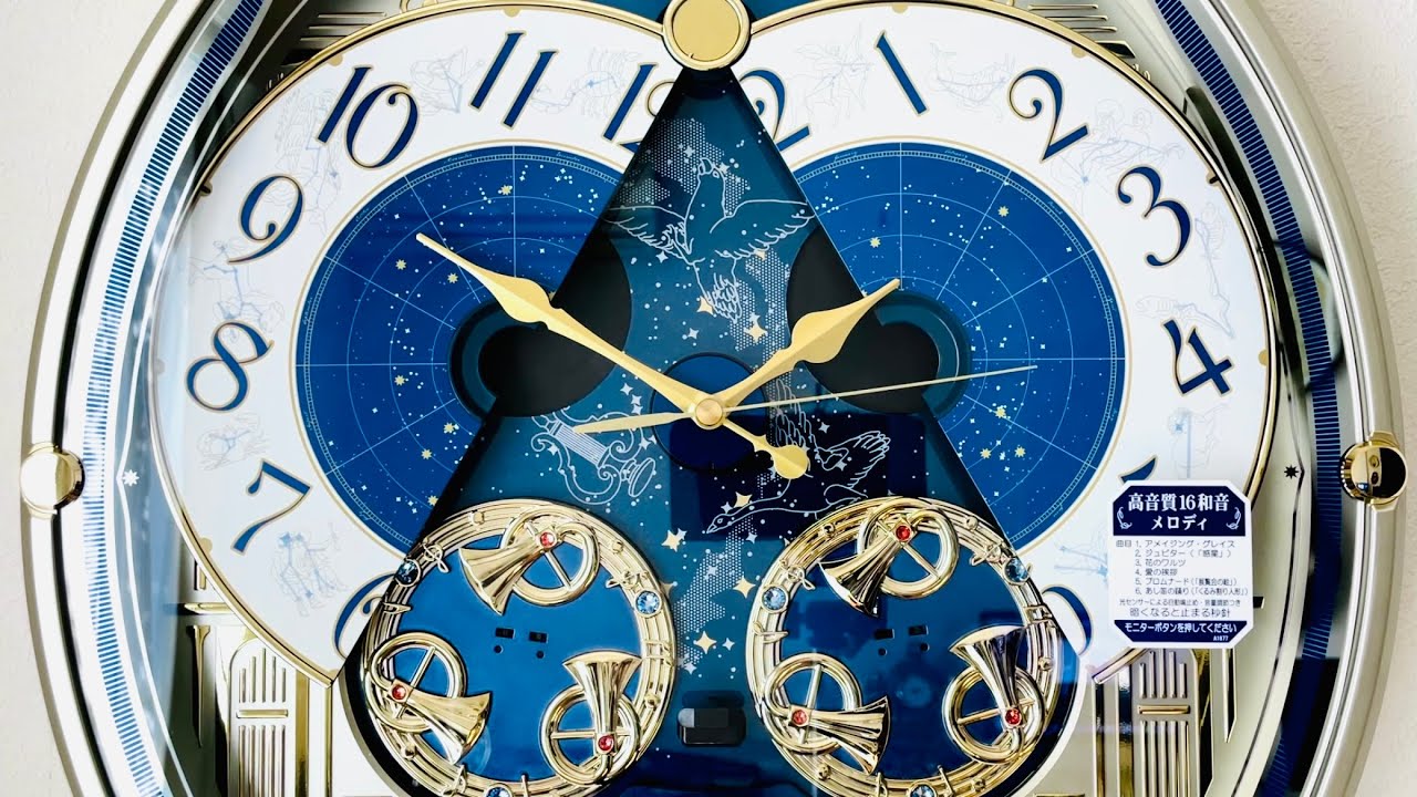 電波からくり時計 SEIKO RE582G - YouTube