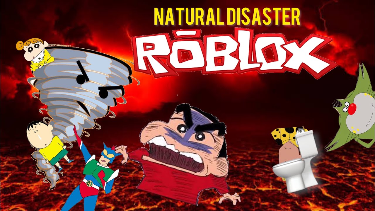 Shinchan and his friends Plays Natural Disaster In Roblox Gone