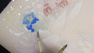 日本画の描き方｜蓮｜日本画家・西嶋豊彦 - YouTube