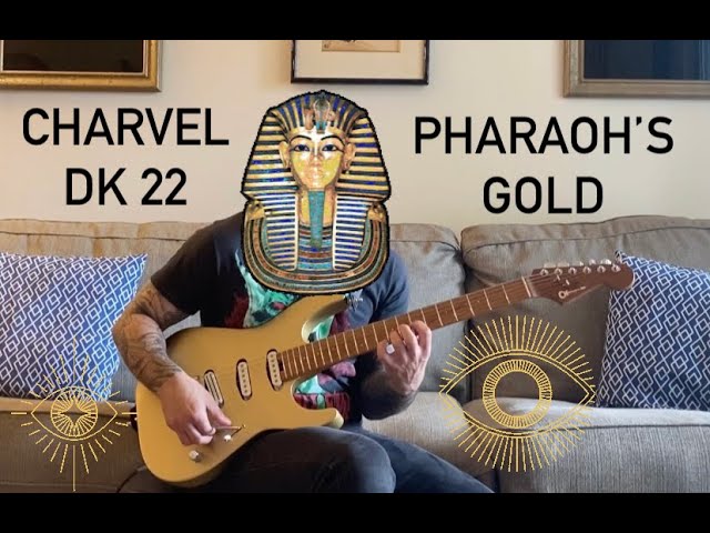 Charvel Pro Mod DK22 SSS 2PT Pharaohs Gold Guitar Review and Demo