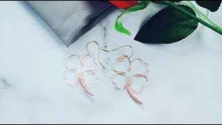 ワイヤークラフト！ワイヤー四葉のクローバーピアスの作り方