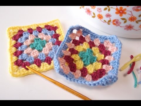 How I crochet granny squares - YouTube