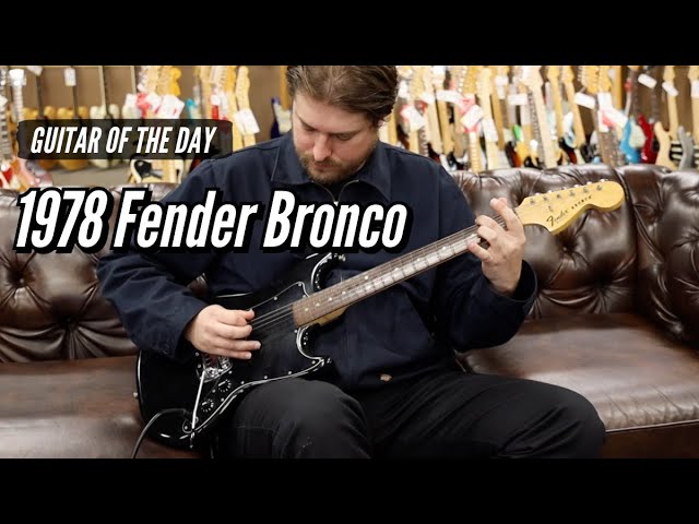 1978 Fender Bronco Black | Guitar of the Day - YouTube