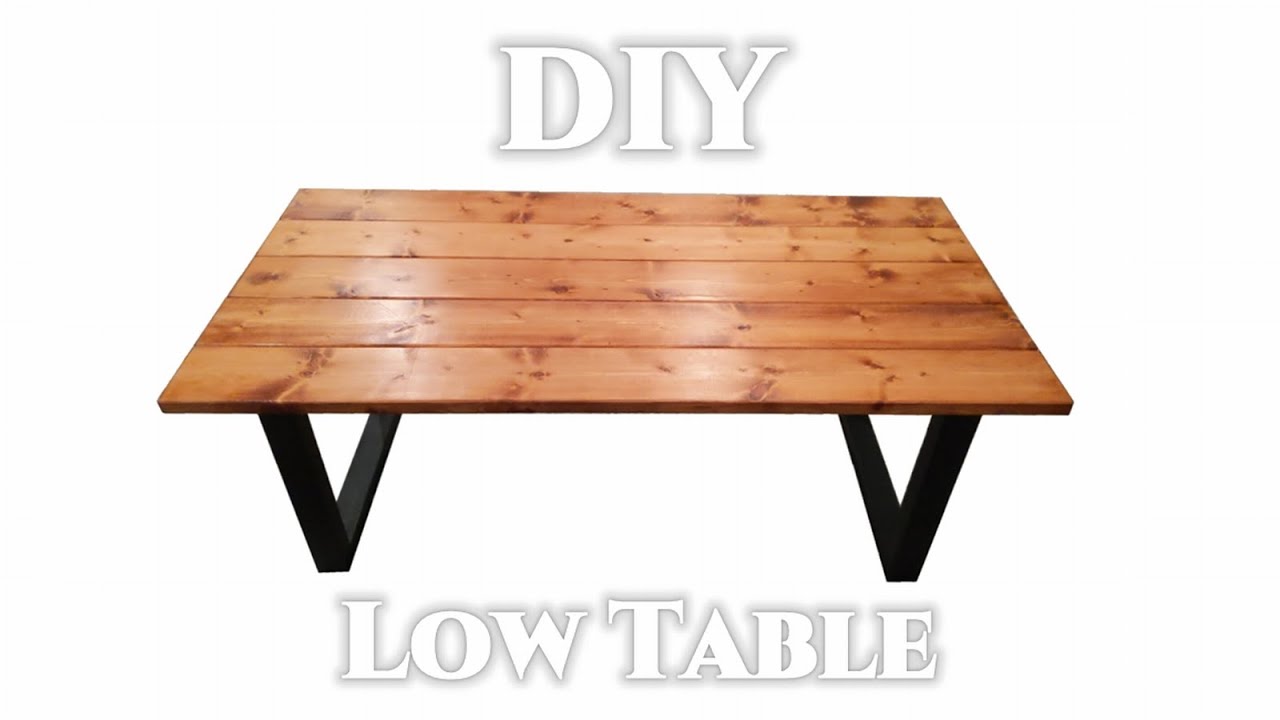 DIY】無垢材の天板 シンプルなローテーブル diy simple coffee table