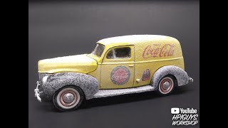 1940 Ford Sedan Coca Cola Delivery Van 1/25 Scale Model Kit Build