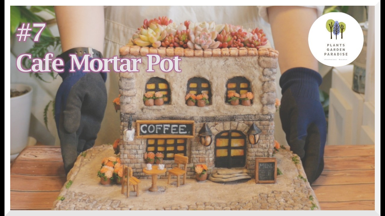 7 Completed Cafe pot, first succulent planting - YouTube