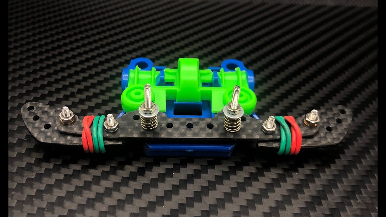 ミニ四駆】フルカーボンでATピボットバンパーを作る - YouTube