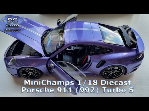 Open version MiniChamps - Porsche 911 (992) Turbo S - 1/18 Diecast