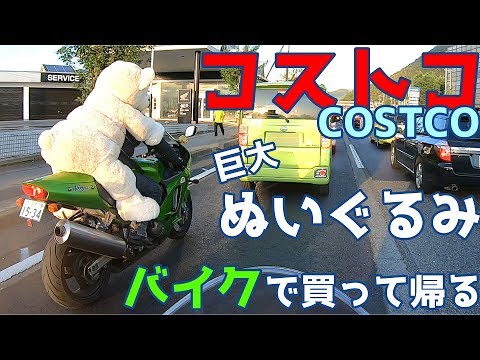 コストコ巨大ぬいぐるみ】ツーリング中にバイクで買って帰るBuy a bear
