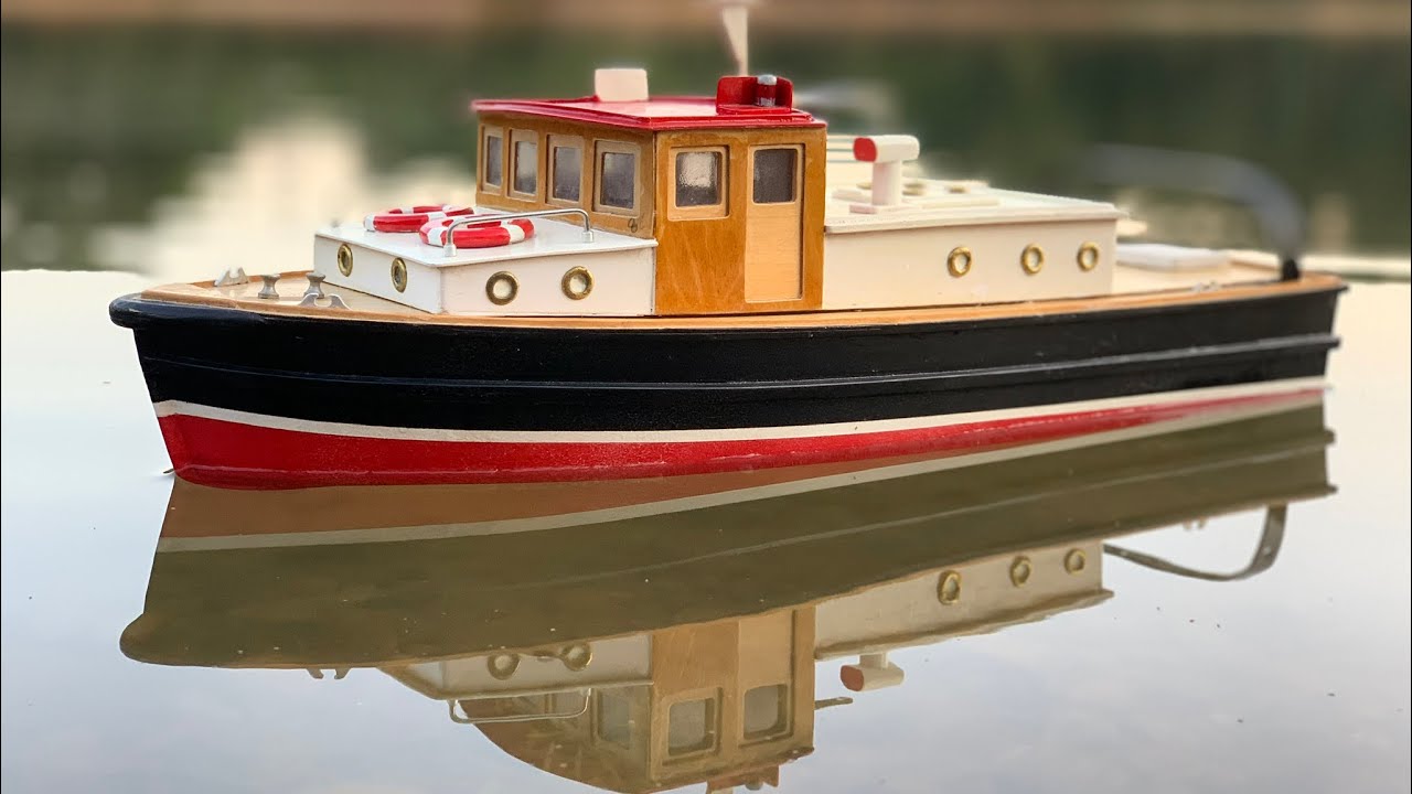 50年前のラジコンボート 地球堂ニアリード 木製キットから制作 - YouTube
