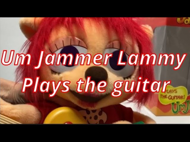 Um Jammer Lammy Play the Electric guitar Plush Doll Parappa the