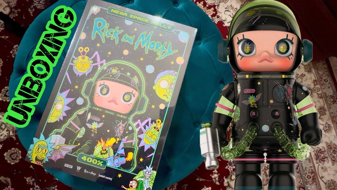 POP MART MEGA Space Molly 400% Rick and Morty UNBOXING!!! 泡泡玛特
