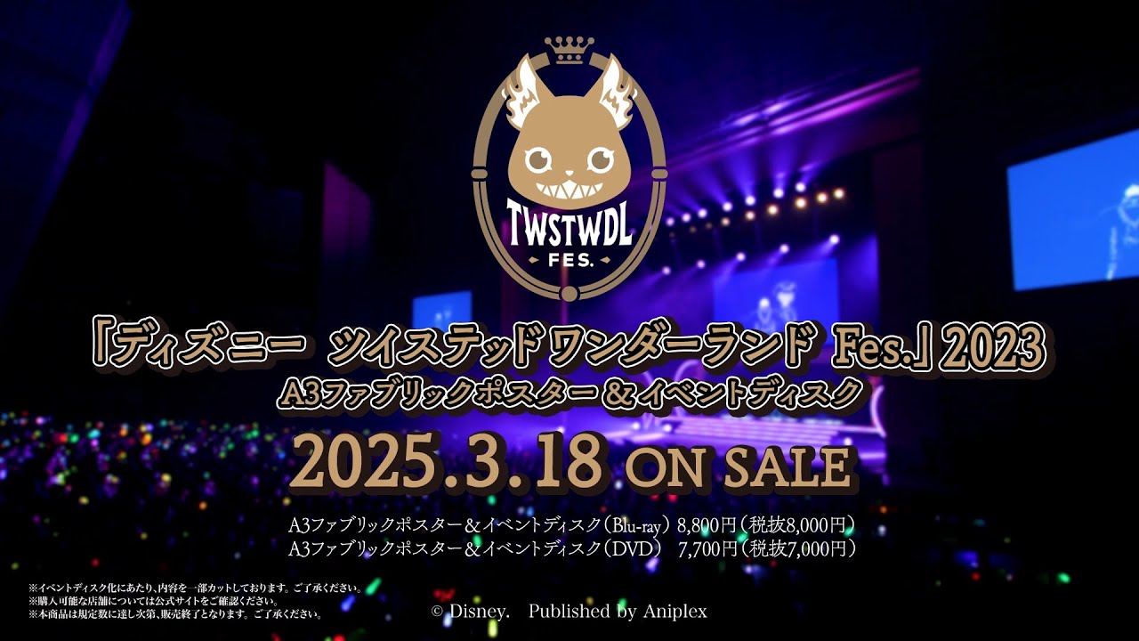 ディズニー ツイステッドワンダーランドFes.2023 イベントディスク特典付き ディズニー ツイステッドワンダーランド Fes.」2023 A3ファブリック