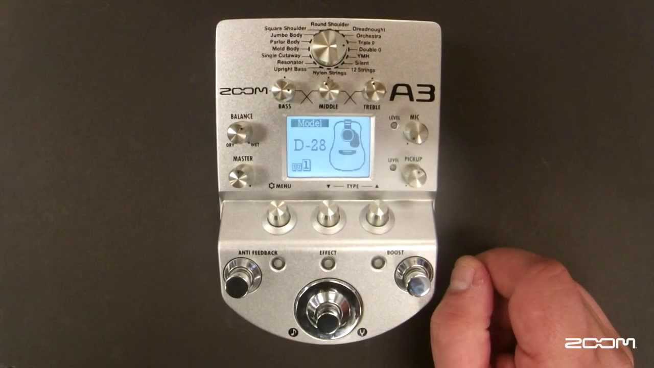 A3 Pre-Amp & Effects for Acoustic Guitar | Zoom