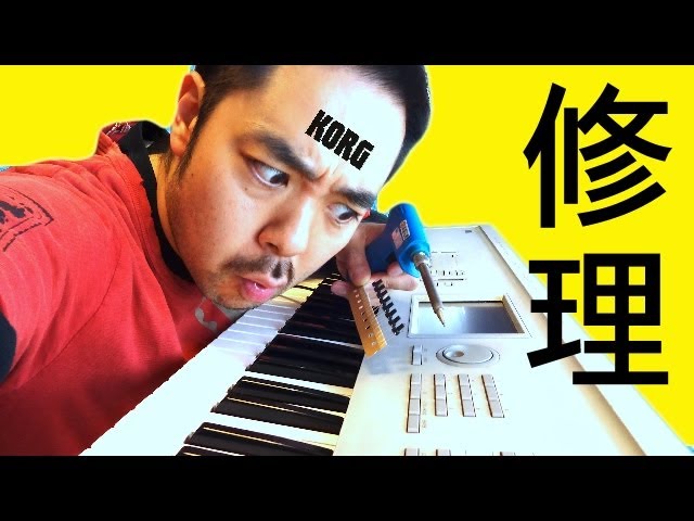 KORG TRITON repair 効きの悪いボタンに喝！ - YouTube
