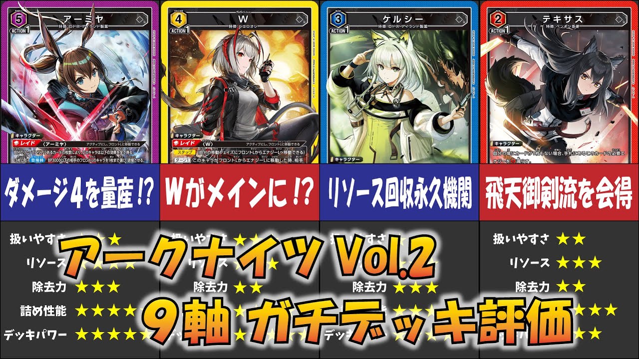ユニオンアリーナ】「アークナイツVol.2」9軸のデッキを解説＆ガチ