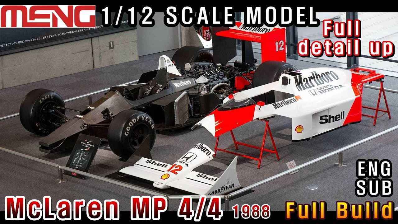 MENG] 1/12 ScaleModel McLaren MP4/4 1988 Full Build - YouTube
