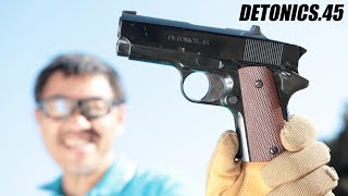 デトニクス.45 黒 固定スライド ガスガン マルシン 中古エアガン