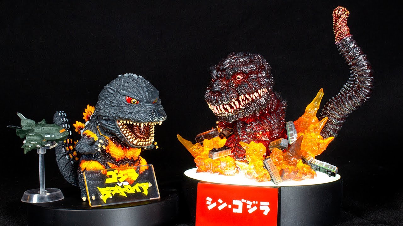 Shin Godzilla and Burning Godzilla Eggmon Plus Review (Ezhobi