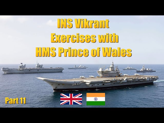 HMS Prince of Wales (R09) fight off simulated attack from Indian