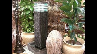 天然石のガラスストーンファウンテン 噴水 石製オブジェ【45694