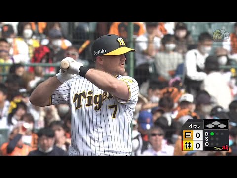 待望】シェルドン・ノイジー選手、オープン戦初ヒットとなるフェンス