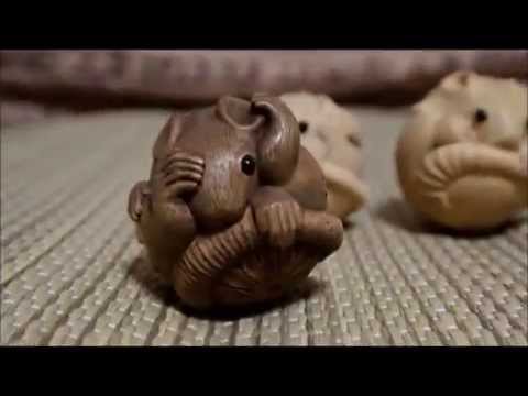NETSUKE 丸ねずみ - YouTube