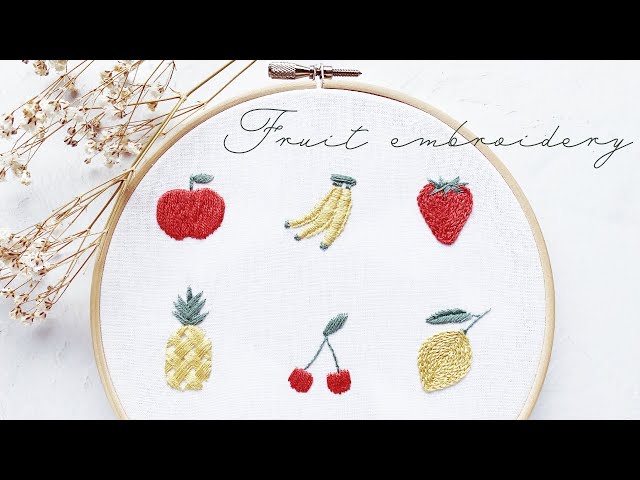 Easy even for beginners! How to embroider fruit patterns [Free