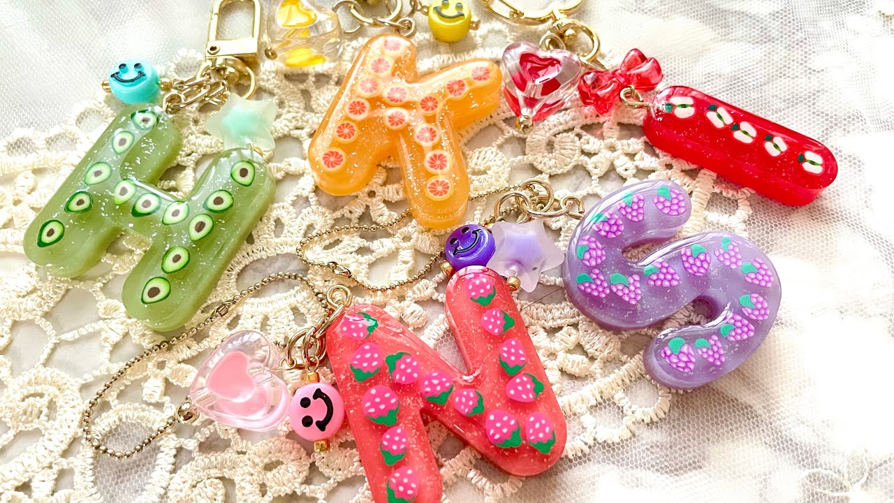 2液性レジン/Epoxy Resin】丸文字アルファベットキーホルダー作り