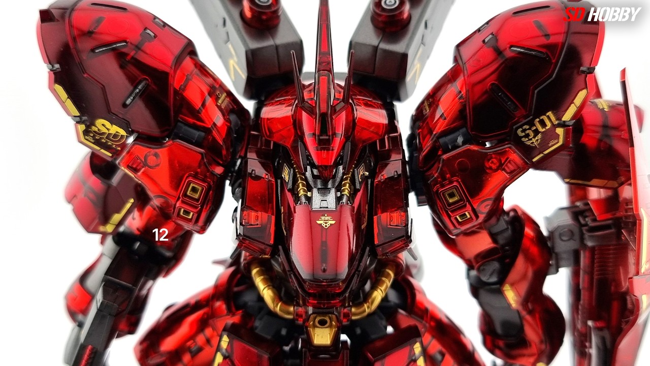 RG Sazabi Mechanical Core Clear Custom Build | Detailed Gunpla