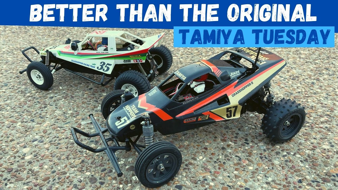 CHEAP FUN COLLECTABLE RC Car Kit | Tamiya Grasshopper II Black