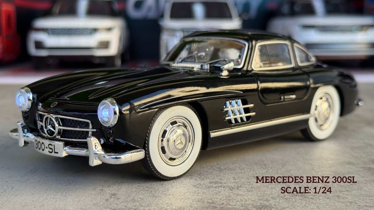 HD Miniature | Mercedes Benz 300SL Black 1/24 Scale Model - YouTube