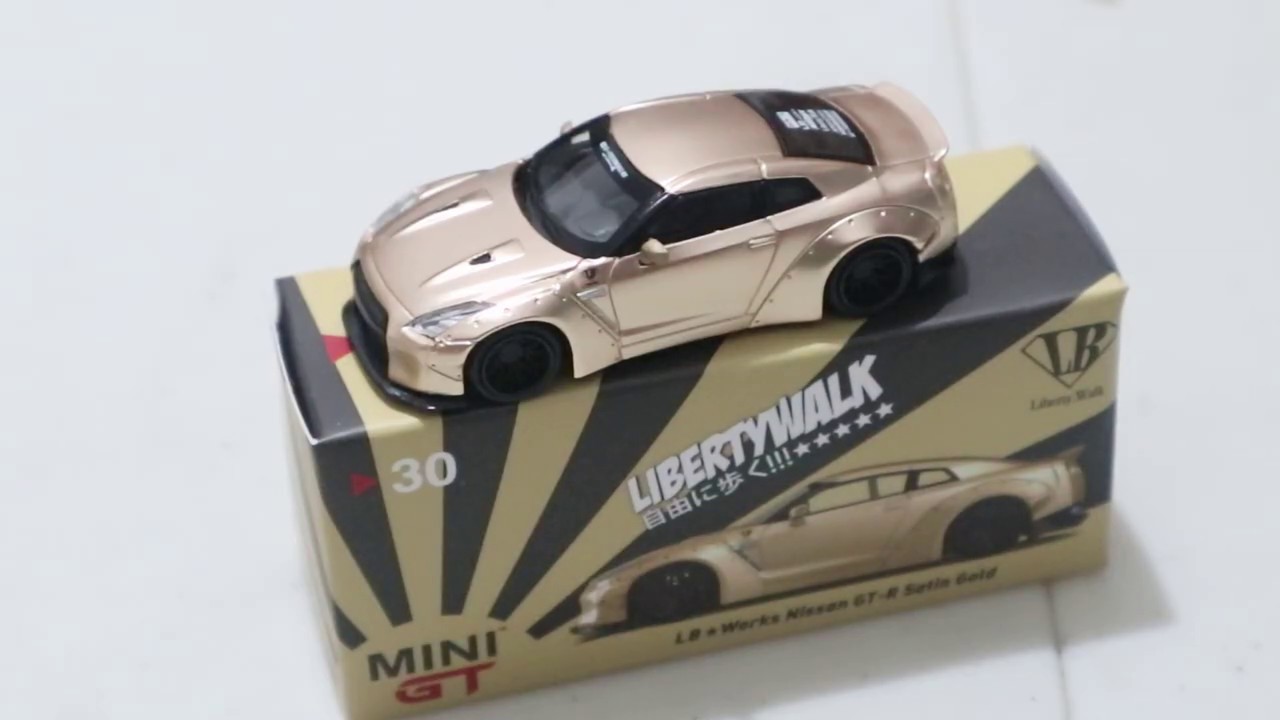 MINI GT LB WORKS NISSAN GT-R SATIN GOLD - BARU DAPET :D - YouTube