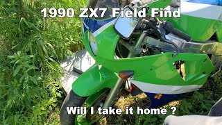 1990 Kawasaki ZX7 Found in a field - Can I buy It? - YouTube