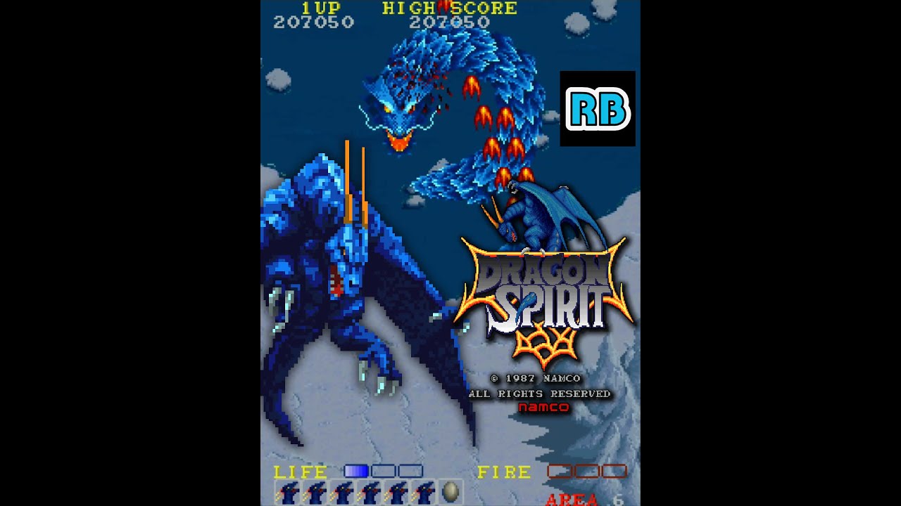 1987 [60fps] Dragon Spirit 489750pts ALL (SOUND X68K) - YouTube