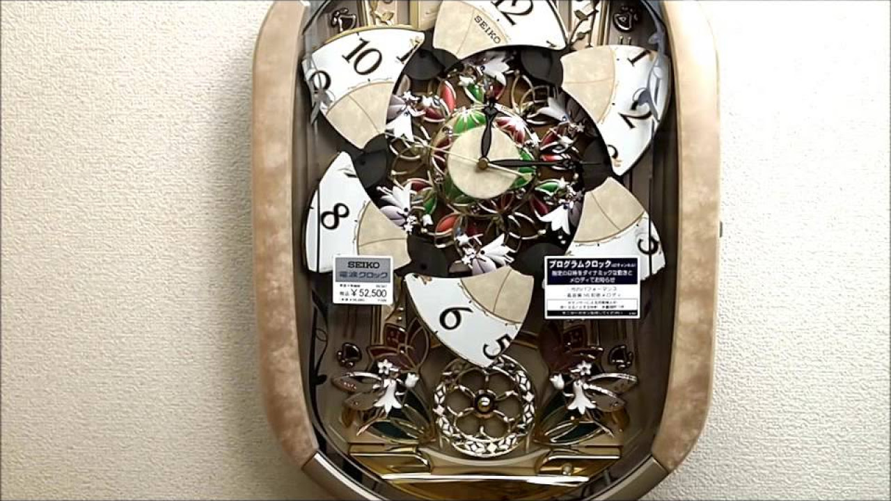 SEIKO セイコー からくり電波掛け時計 ウェーブシンフォニー RE567G