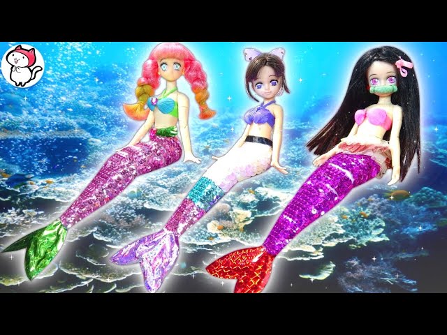 Demon Slayer girl transforms into a mermaid princess 💖] Let's
