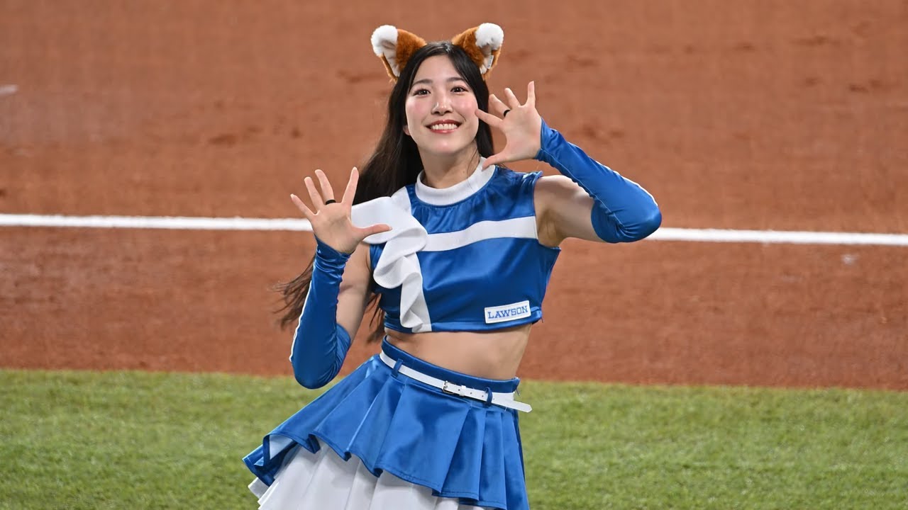 2025/3/23 ファイターズガール 宮崎莉緒さん きつねダンス - YouTube