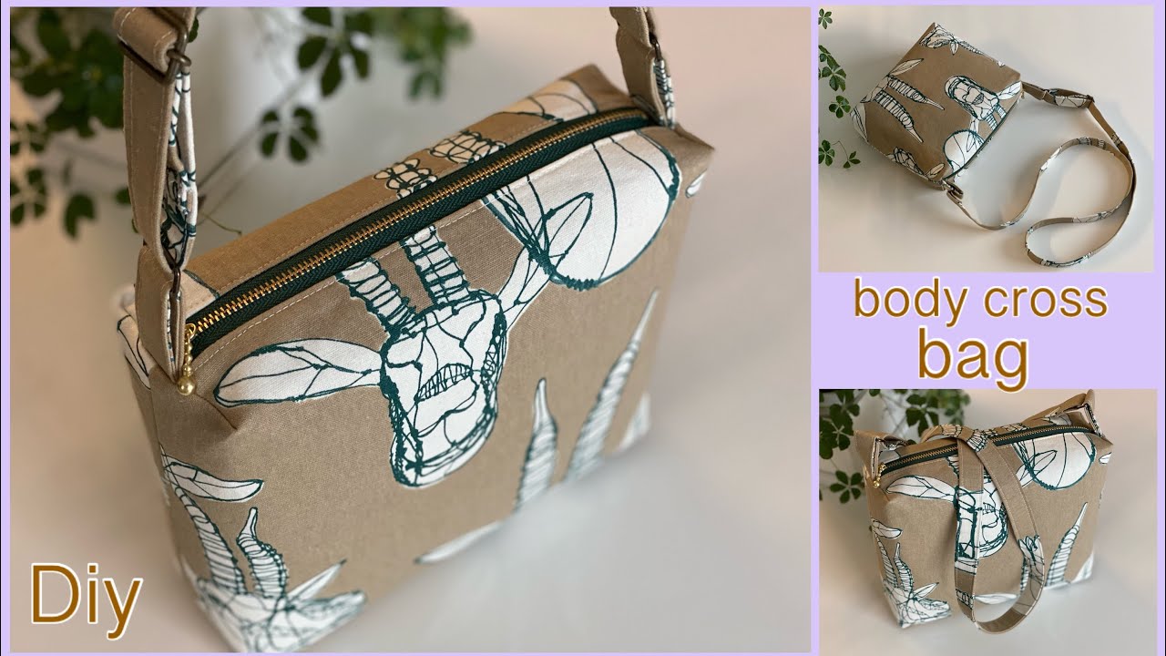 クロスボディバッグ作り方,How to make cross body bag , shoulder bag