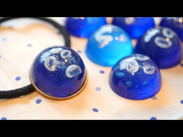 す、すずしい‥！クラゲのヘアゴムを作ってみました。 making jellyfish