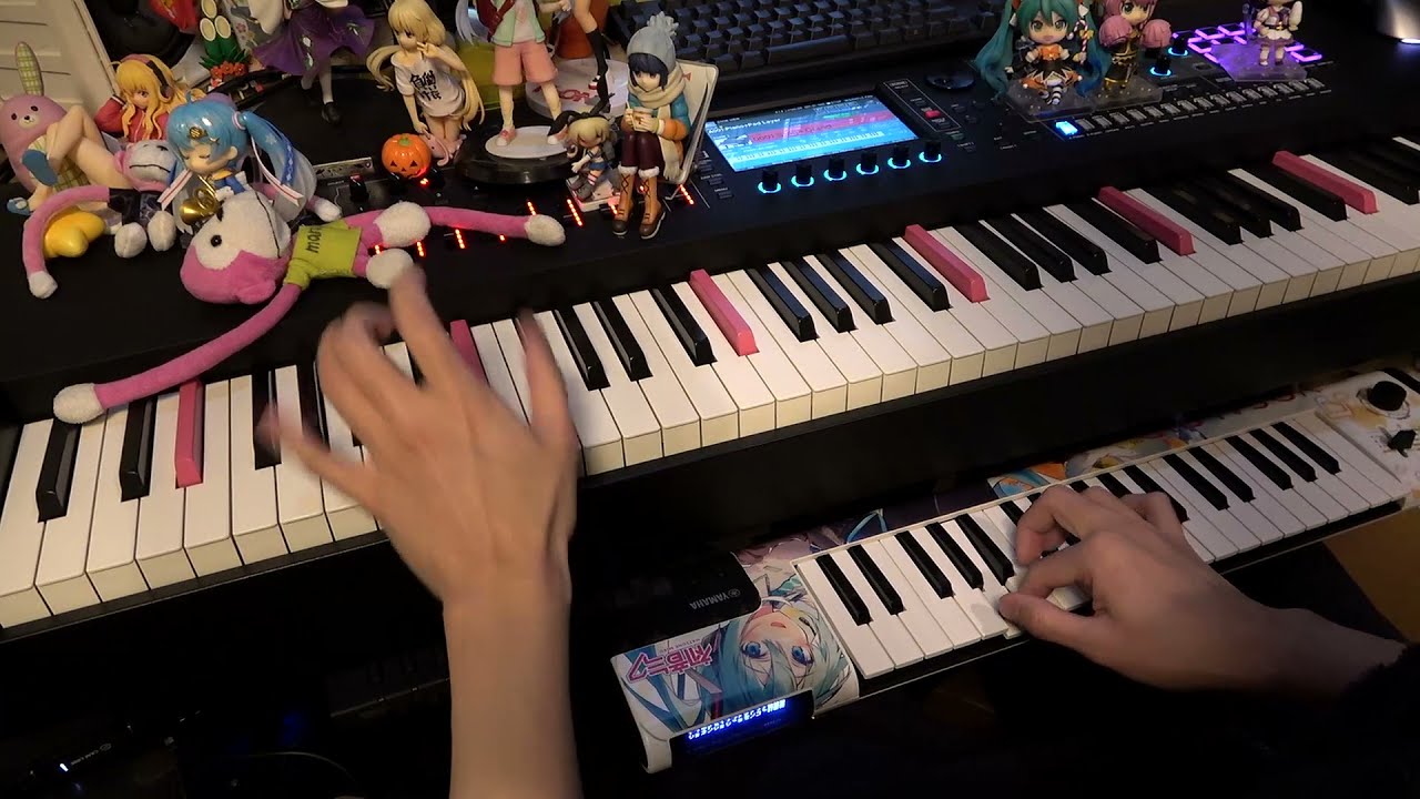 2台ピアノ？】初音ミクさんと千本桜で遊んでみた【ピアノ+VOCALOID