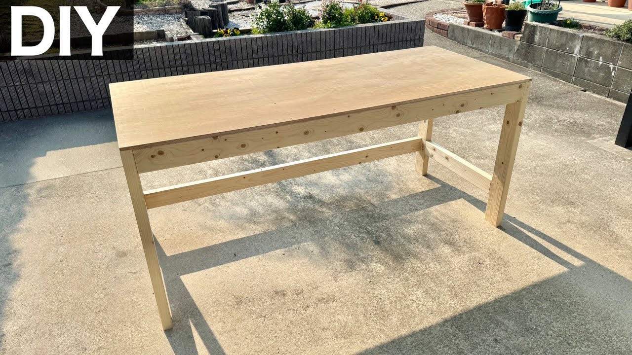 DIY shelf using 2x4 lumber! Can be used as a workbench or storage