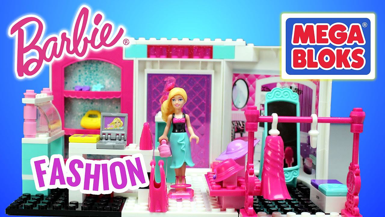 Mega Bloks BARBIE Build N Style Fashion Boutique Set Stop Motion