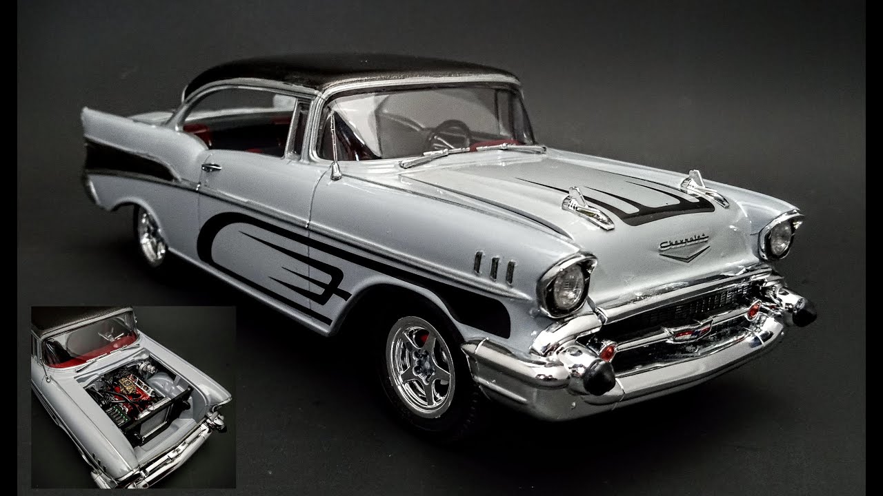 1957 Chevy Bel Air 454 Custom 1/25 Scale Model Kit Build How To
