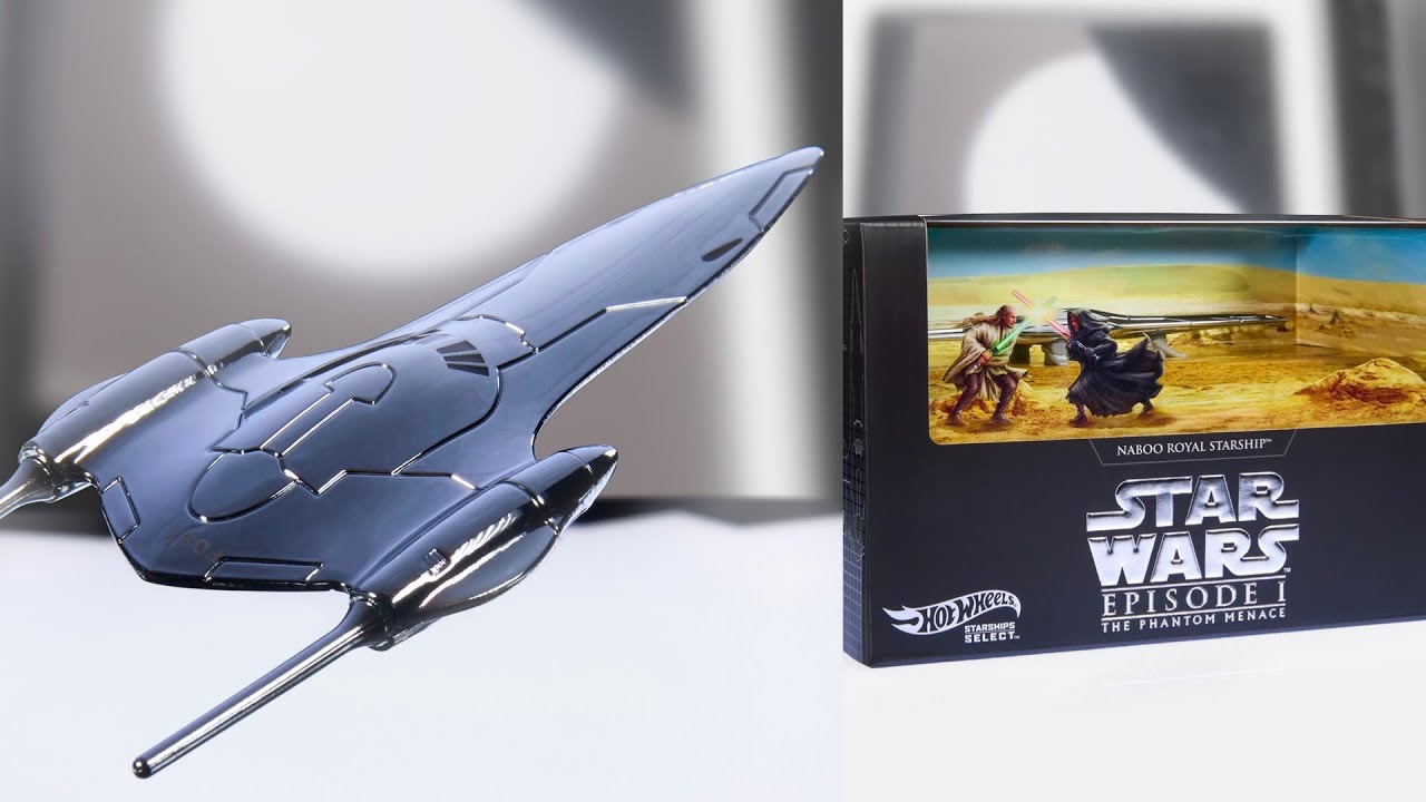 New Hotwheels Star Wars Royal Naboo Starship Sdcc exclusive